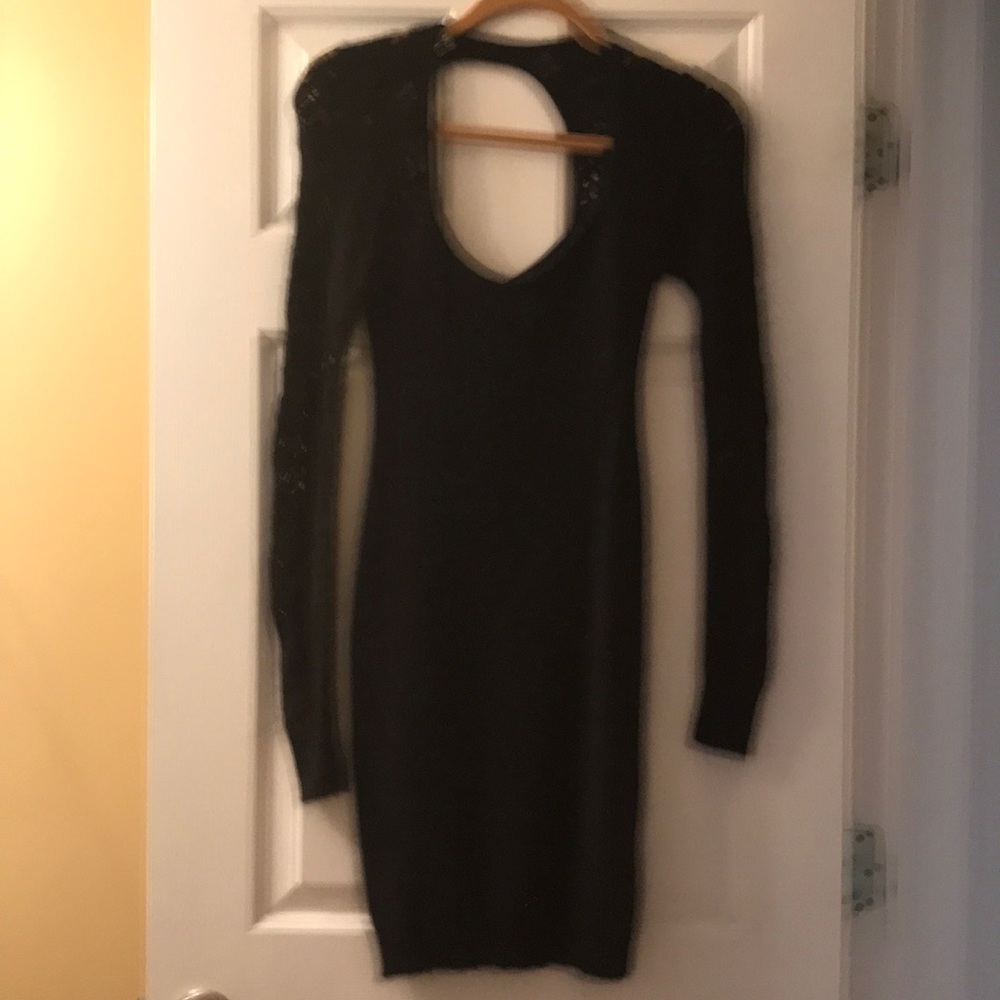 Black sweater dress